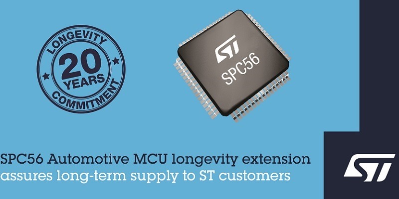 STMicroelectronicsÃ¢â‚¬â„¢ SPC56 automotive microcontrollers to be offered till 2034