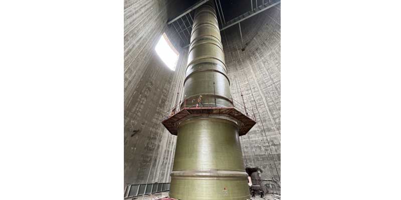 CPP installs tallest FRP stack liner for thermal power plant