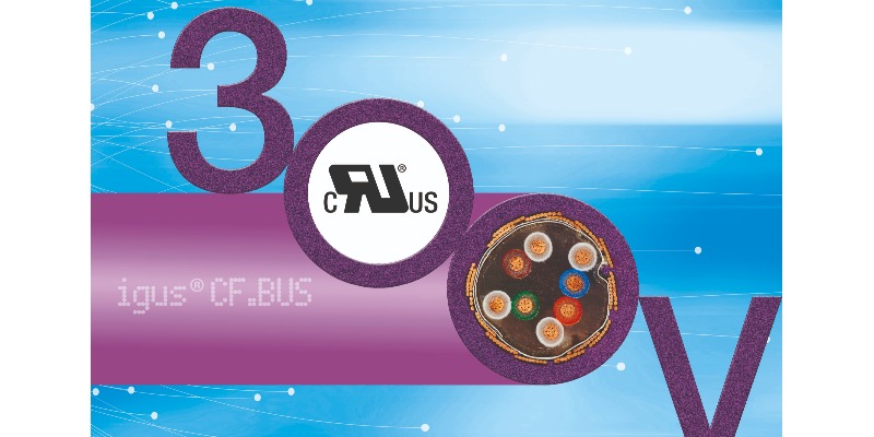 With increased voltage igus chainflex bus cable saves costs