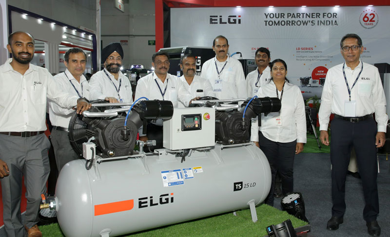 Elgi unveils LD series intelligent reciprocating air compressor at INTEC 2022