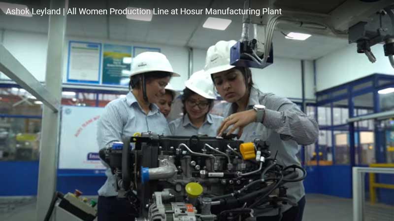 Ashok Leyland sets up an All-Women production line at Hosur