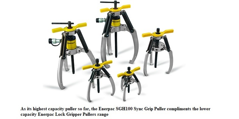 Enerpac adds 100-ton capacity to Sync Grip Puller series