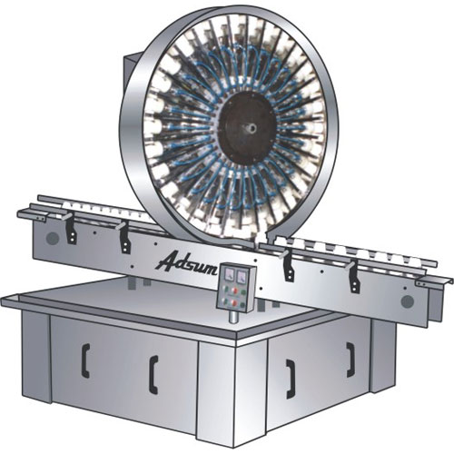 Rotary Bottle Inverter & Air Rinser