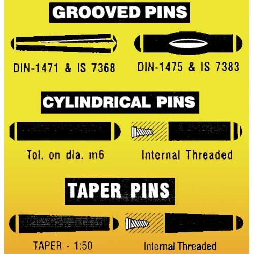 Cylindrical Taper And Grooved Pins