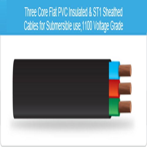 Three Core Flat PVC Insulated and Sheathed Cables