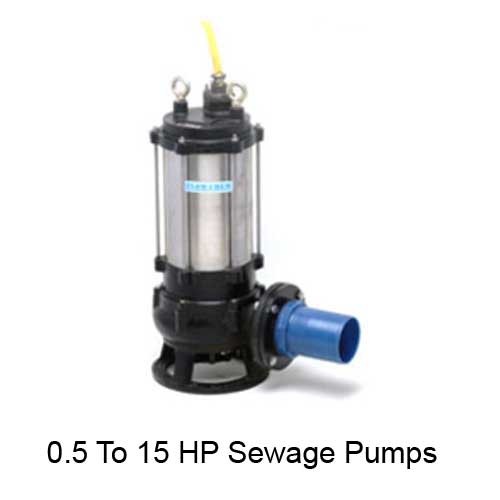 0.5 to 15 HP Submersible Sewage Pumps