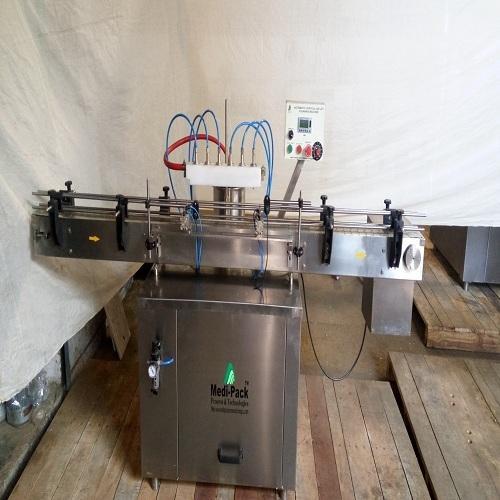 Bottle Cleaning Machine, Vertical Air Jet Type