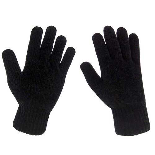 Black Knitted Hand Gloves