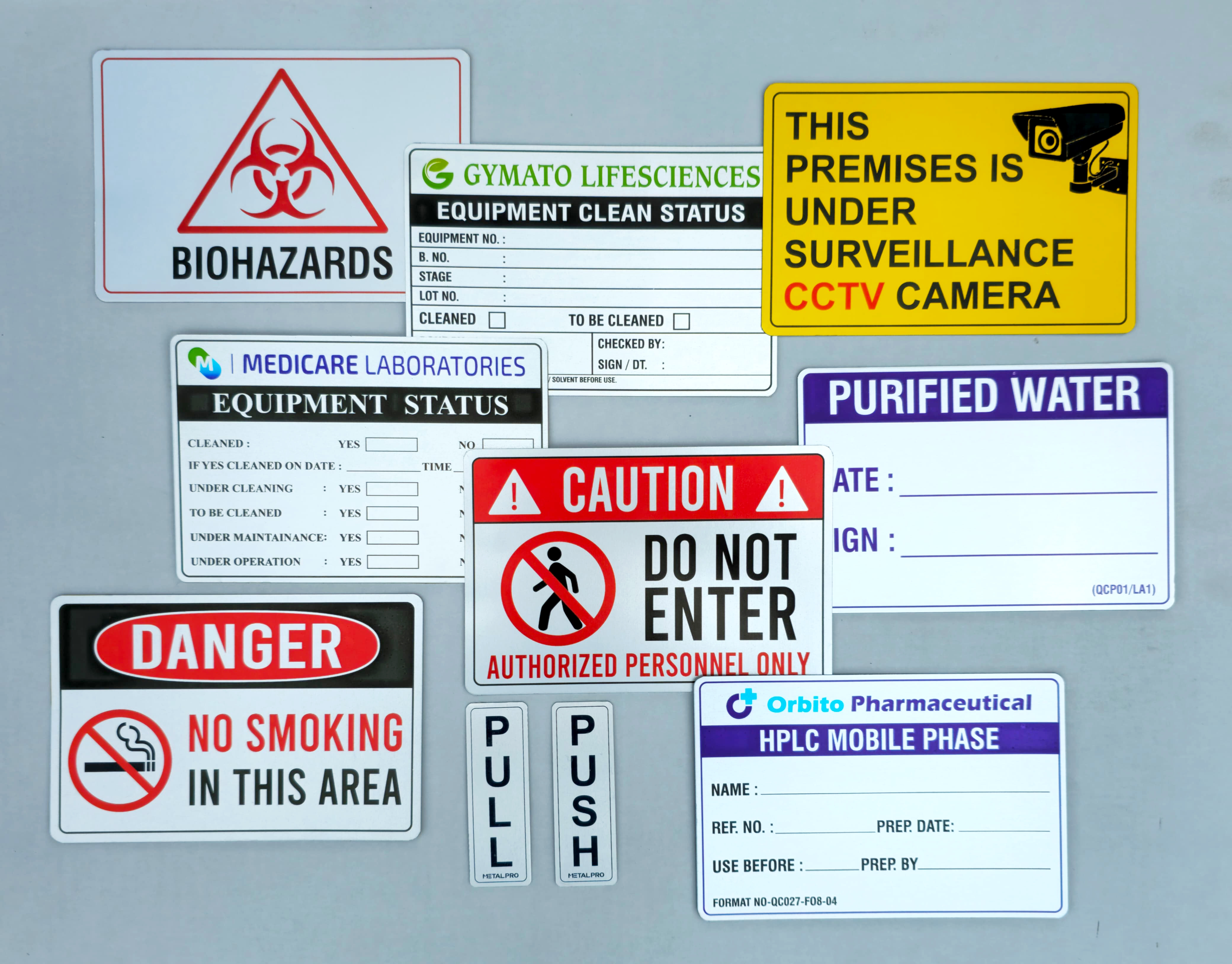 Unique Aluminum Labels for Pharmaceutical Plants